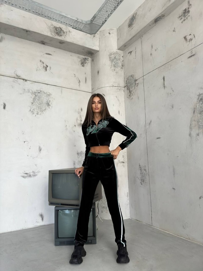 Velúrová súprava MELANIE Black