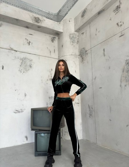Velúrová súprava MELANIE Black