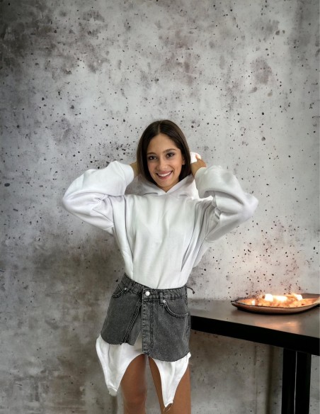 Teplákové šaty LUCY White
