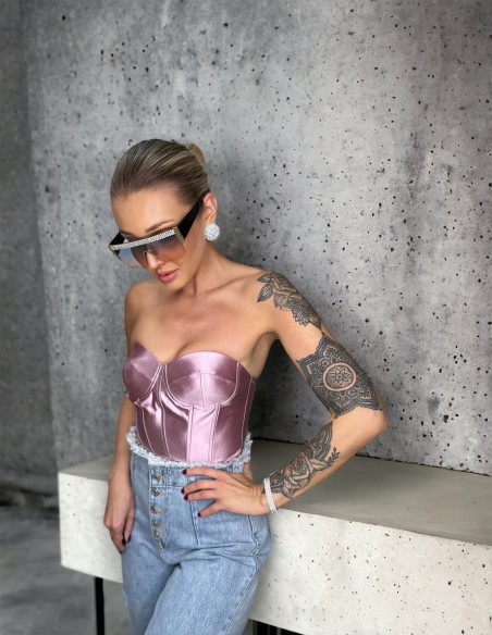 Saténový top WANDA pink