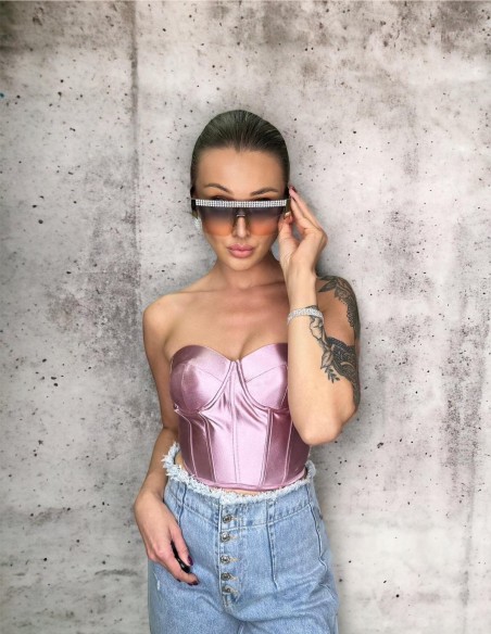 Saténový top WANDA pink