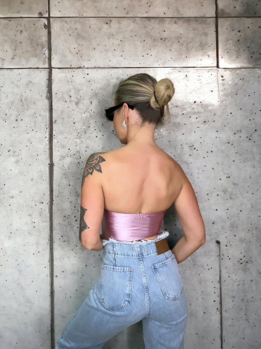 Saténový top WANDA pink