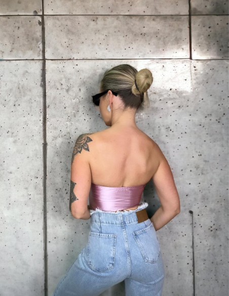 Saténový top WANDA pink