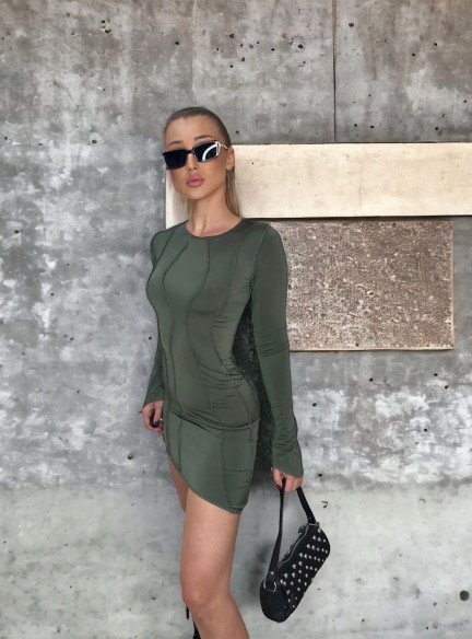Módne šaty VITTORIA Khaki 2