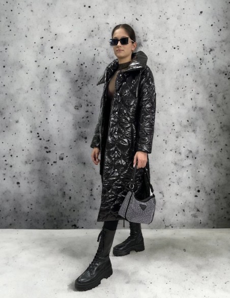Luxusná maxi bunda GRACE Black