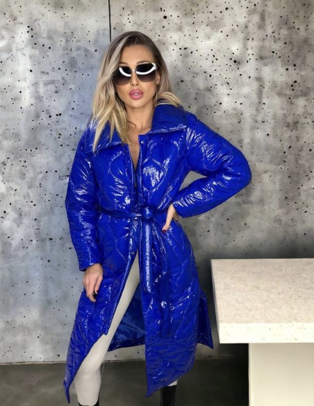 Luxusná maxi bunda GRACE Blue