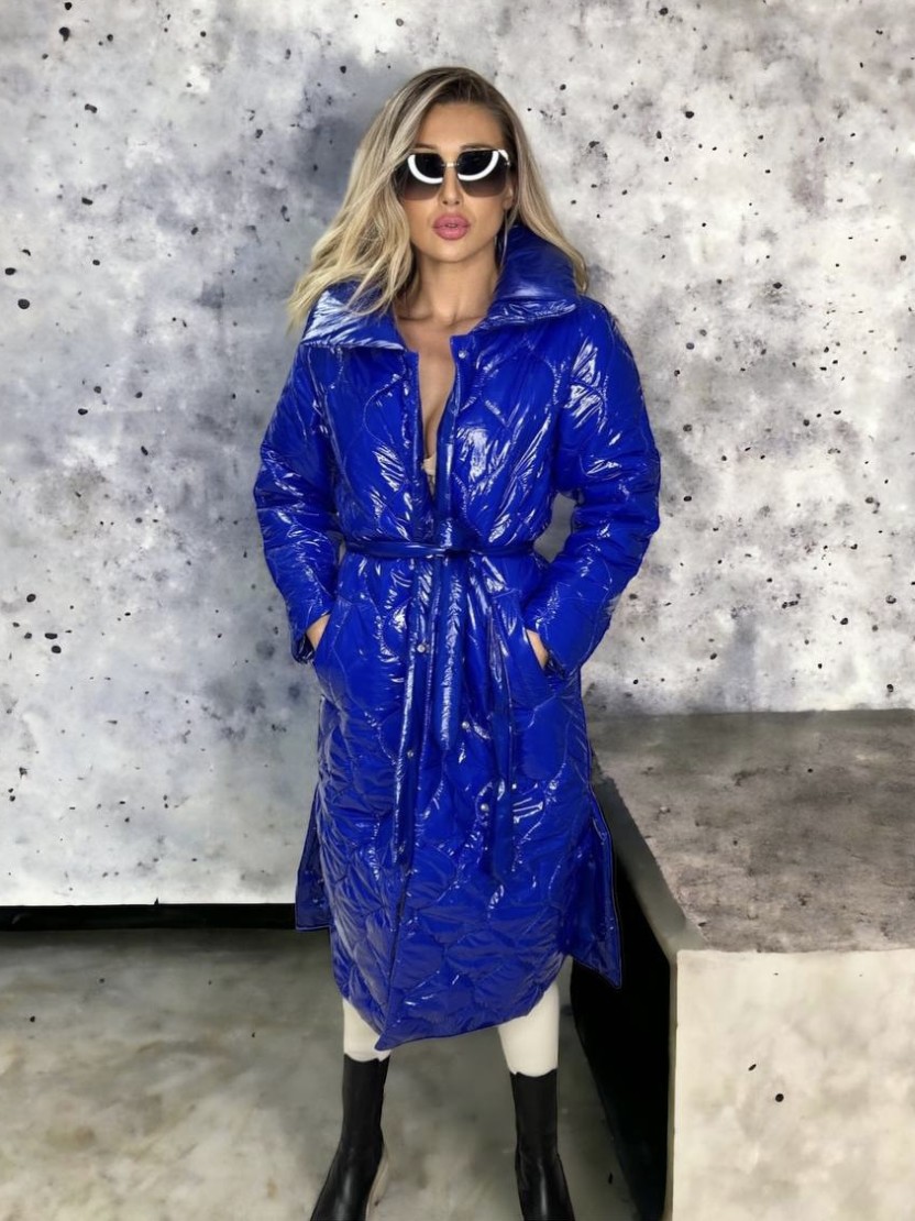 Luxusná maxi bunda GRACE Blue