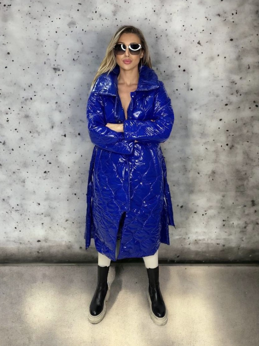 Luxusná maxi bunda GRACE Blue