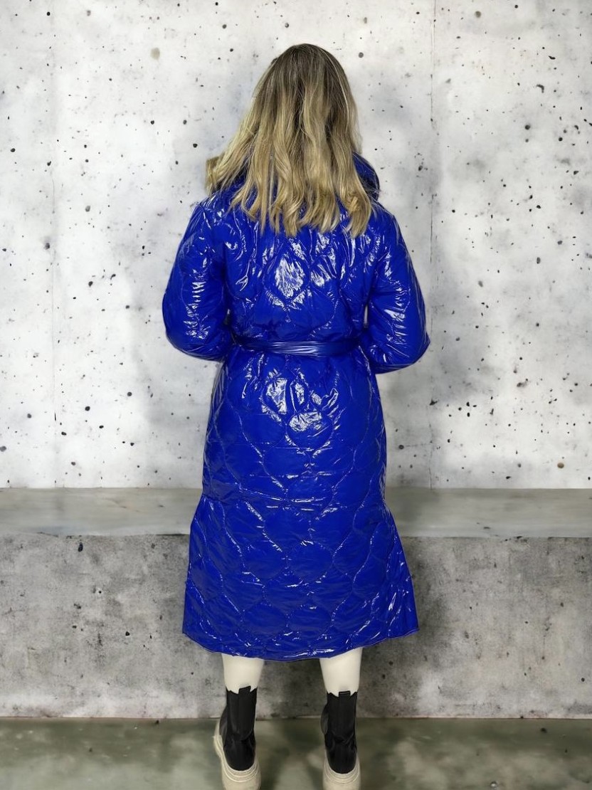 Luxusná maxi bunda GRACE Blue