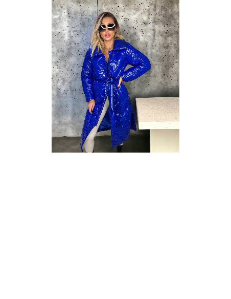 Luxusná maxi bunda GRACE Blue