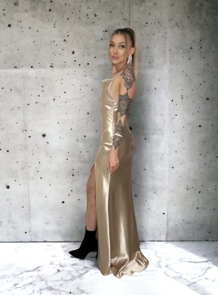 Spoločenské šaty NADIA gold 2