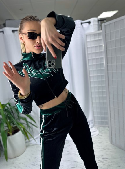 Velúrová súprava MELANIE Black