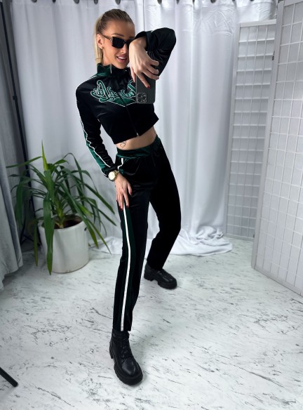 Velúrová súprava MELANIE Black 2