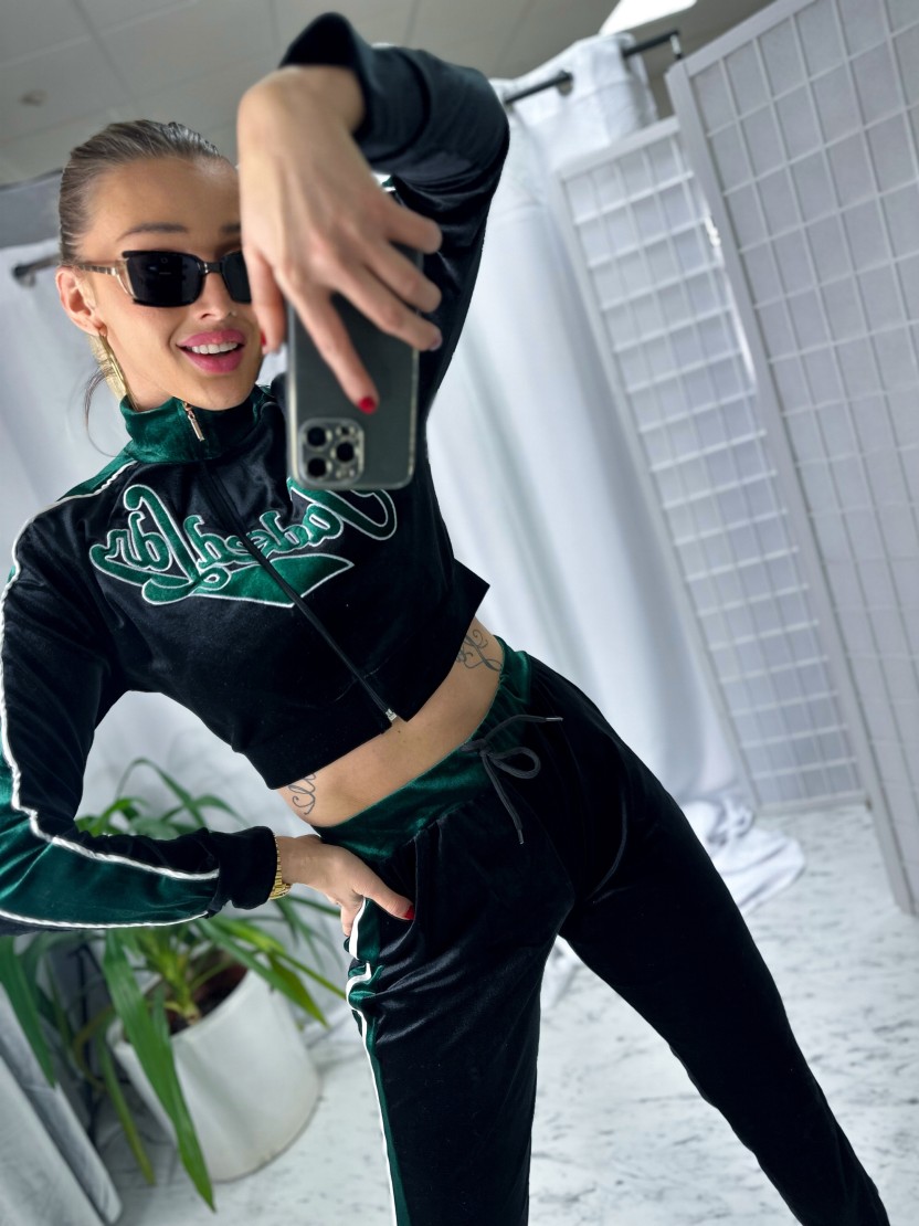 Velúrová súprava MELANIE Black