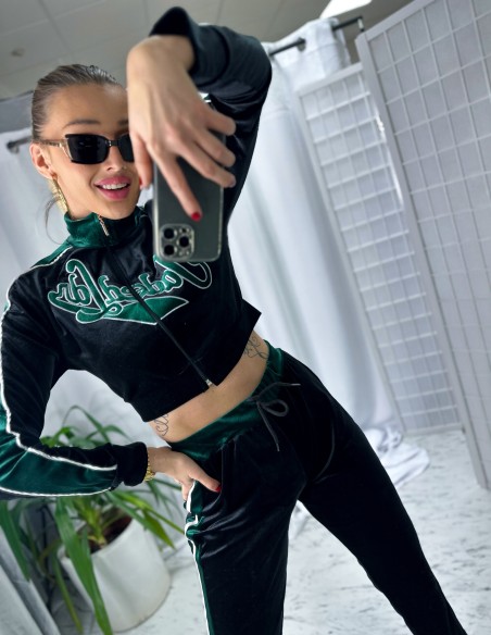 Velúrová súprava MELANIE Black