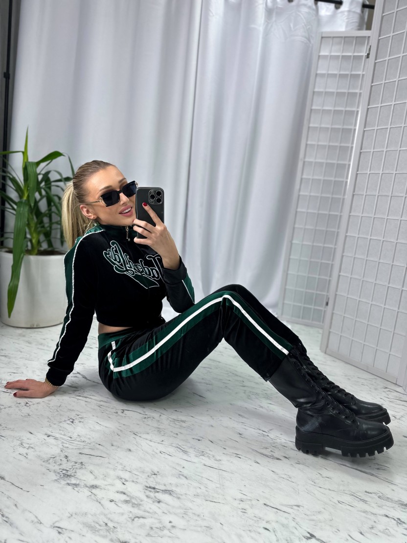 Velúrová súprava MELANIE Black