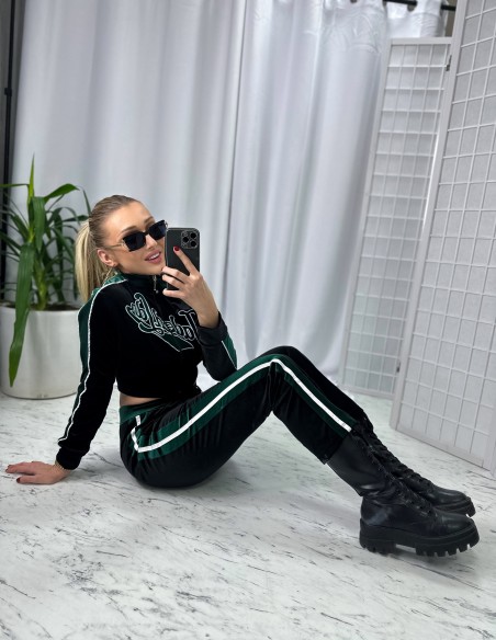 Velúrová súprava MELANIE Black