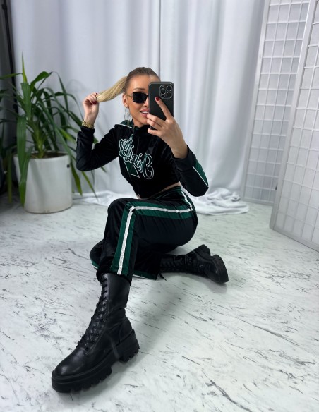 Velúrová súprava MELANIE Black