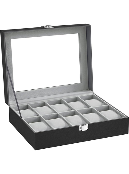 Dizajnový box na hodinky SWATCH / Čierny 2