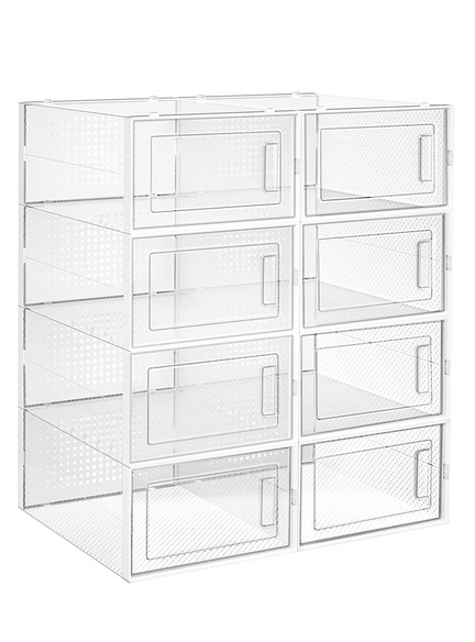 Sada 8ks úložných boxov na topánky AXION / Transparent