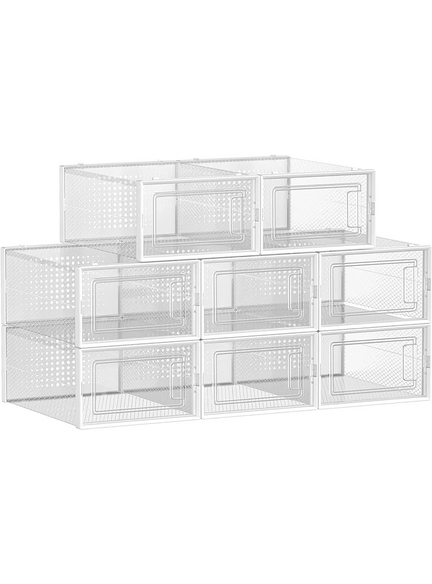 Sada 8ks úložných boxov na topánky AXION / Transparent 2