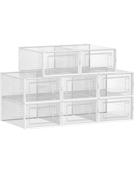 Sada 8ks úložných boxov na topánky AXION / Transparent