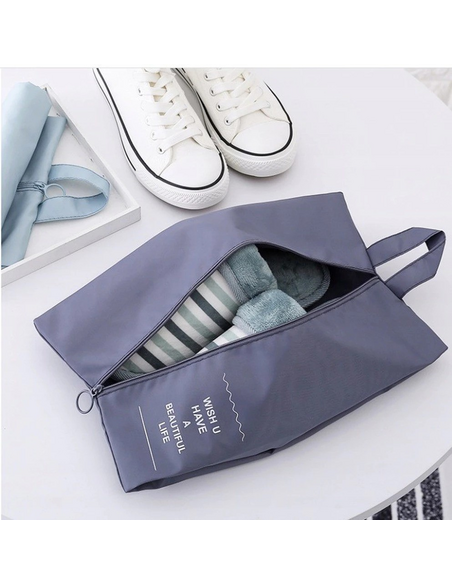 7-dielny cestovný set na oblečenie a kozmetiku TRAVEL / Čierny