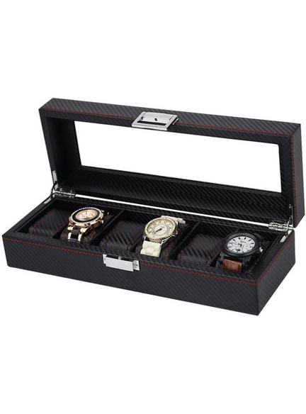 Luxusný box na hodinky CARBON / Čierna