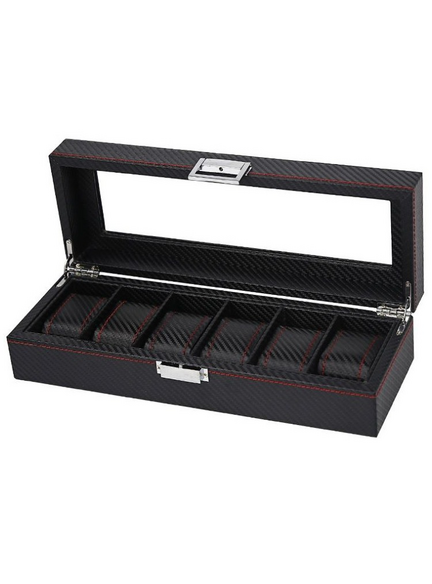Luxusný box na hodinky CARBON / Čierna 2