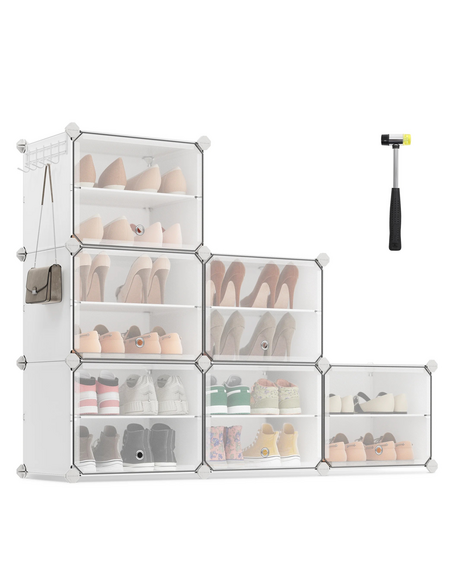 6-dielny úložný box na topánky MODULAR FASHION / Biela