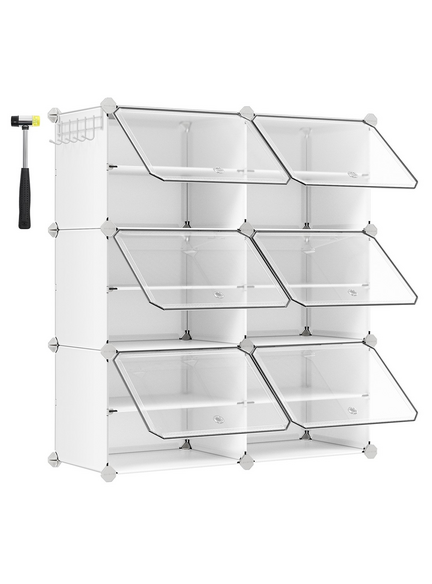 6-dielny úložný box na topánky MODULAR FASHION / Biela 2