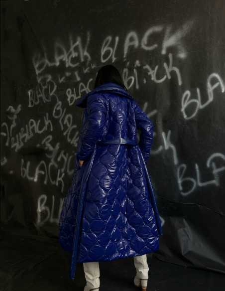 Luxusná maxi bunda GRACE Blue