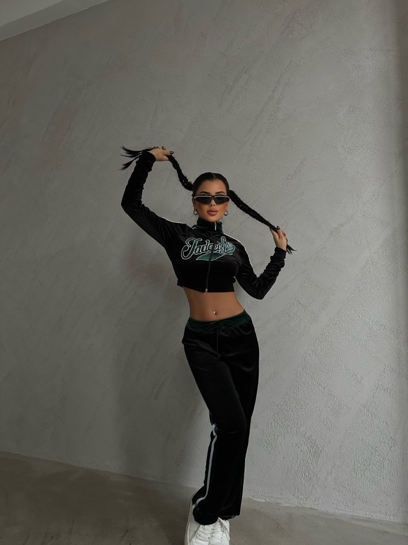 Velúrová súprava MELANIE Black