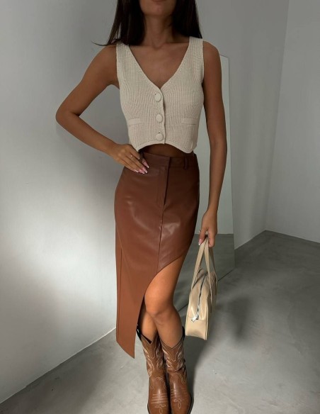 Asymetrická sukňa DARIA Brown