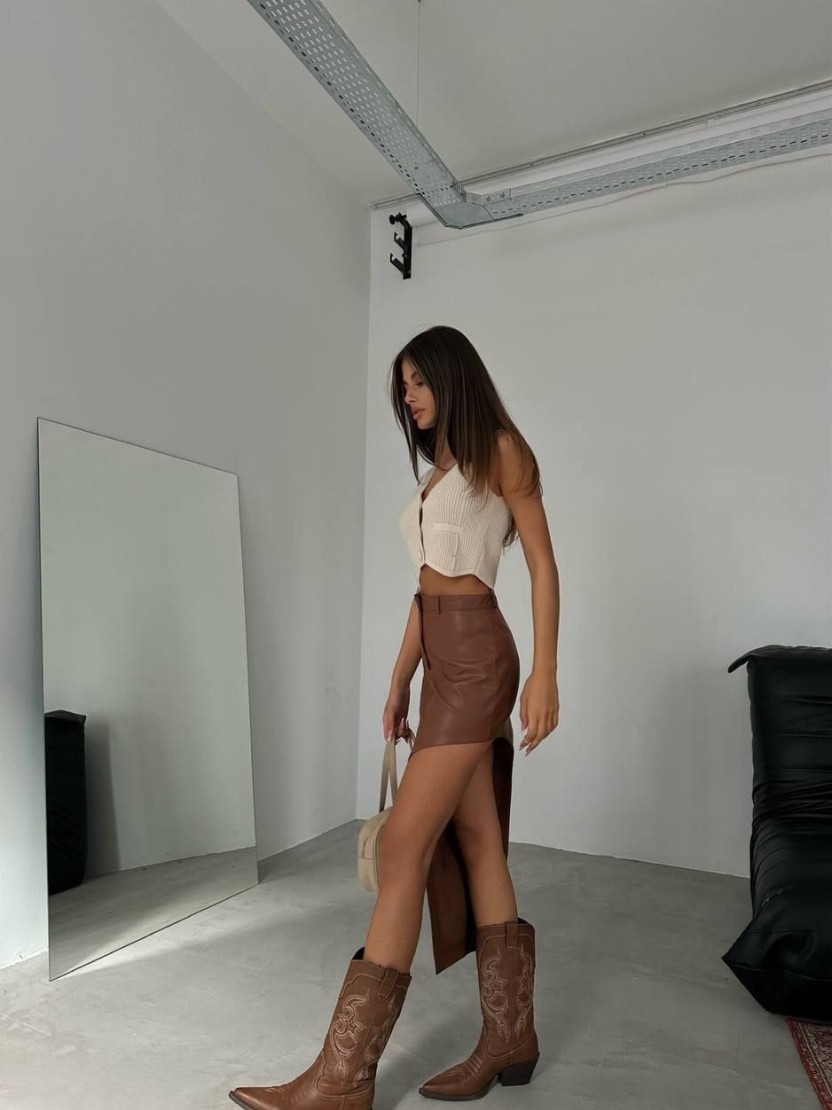 Asymetrická sukňa DARIA Brown