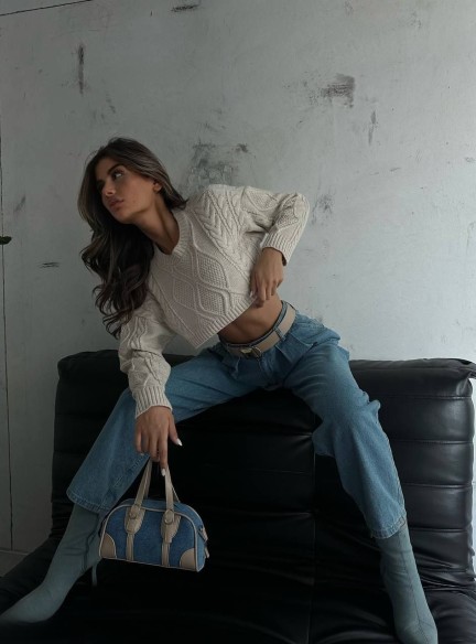 Kabelka KIM denim Beige 2