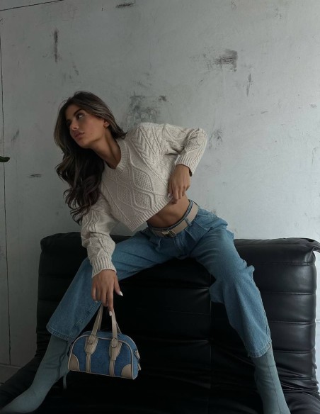 Kabelka KIM denim Beige