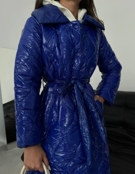Luxusná maxi bunda GRACE Blue